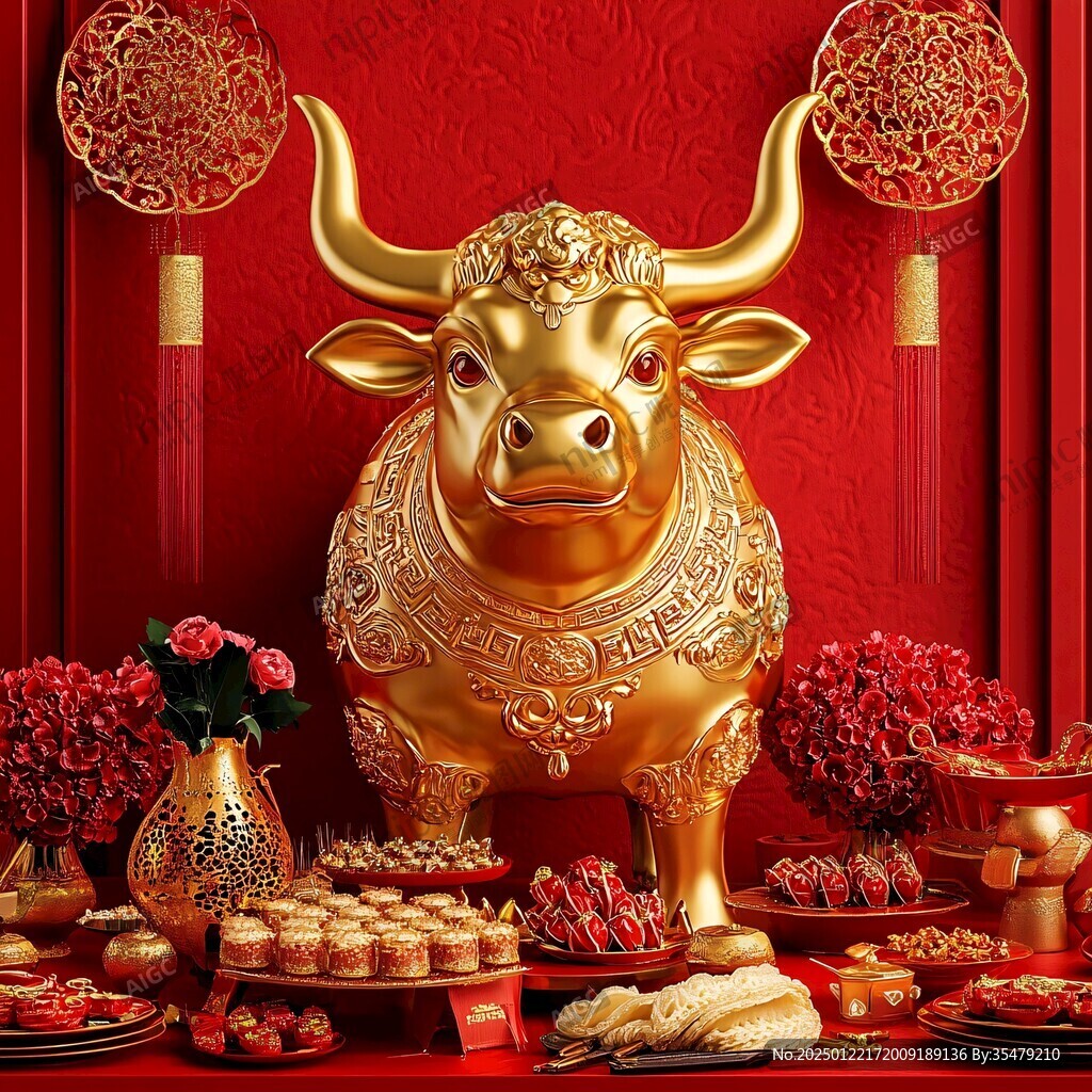 創(chuàng)意牛年堆頭