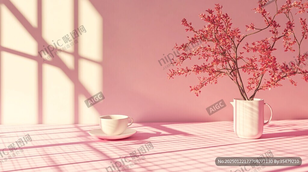 陽光與盆栽