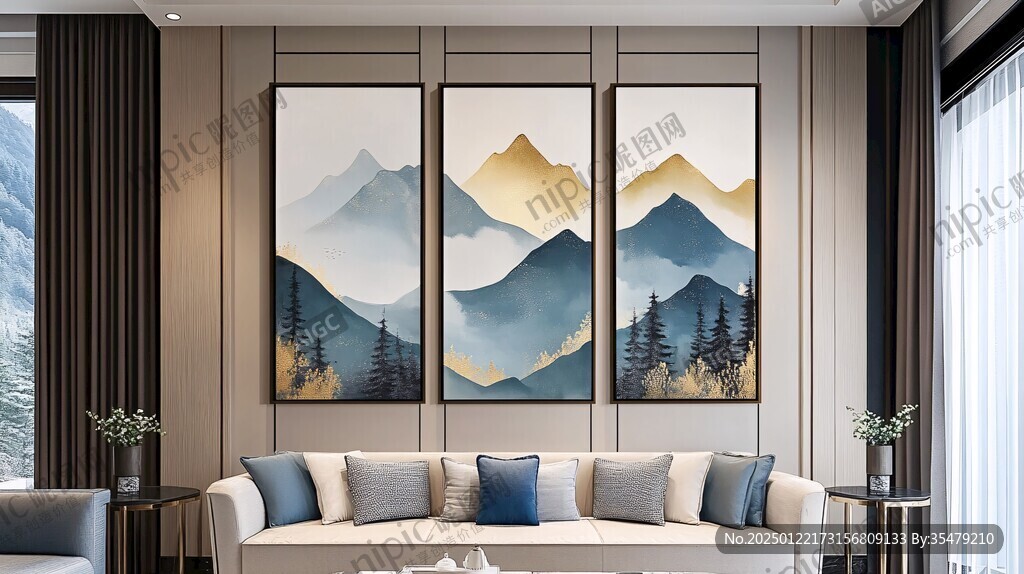 金線山脈客廳背景