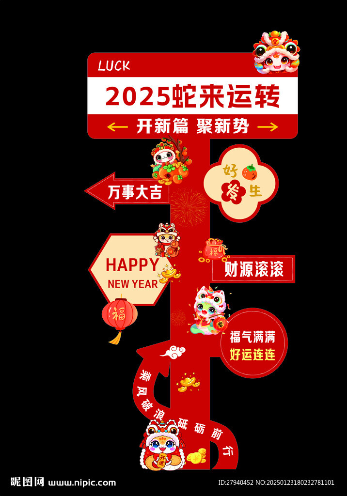 指示牌蛇年