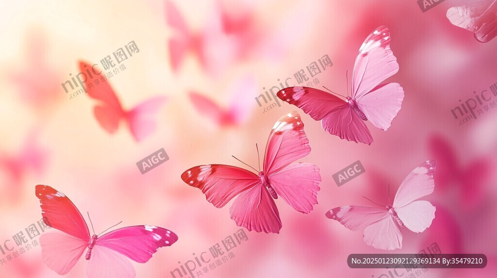 蝴蝶夢幻背景圖