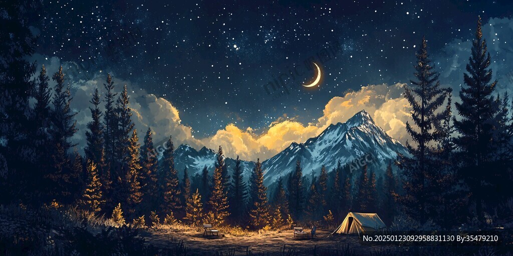 野外夜景圖