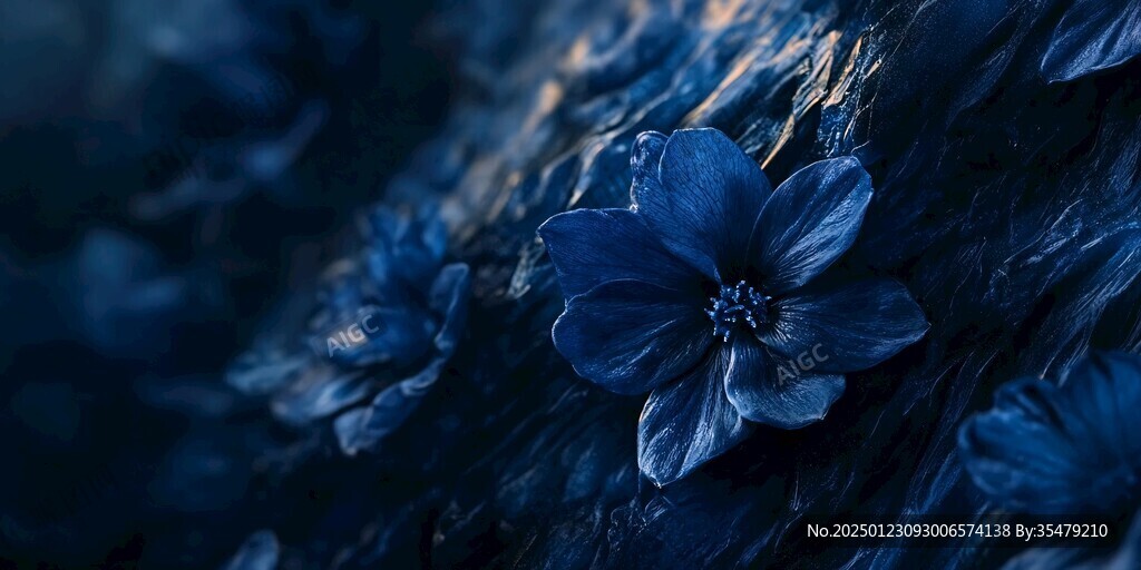 藍色的花唯美