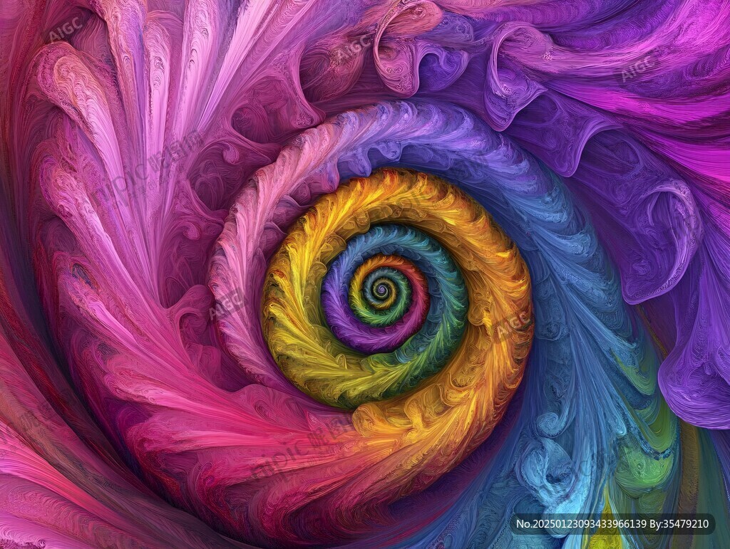 旋轉花紋絢麗幻彩簡潔