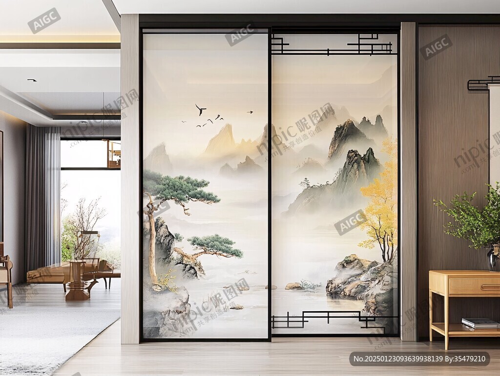 高端移門屏風裝飾畫