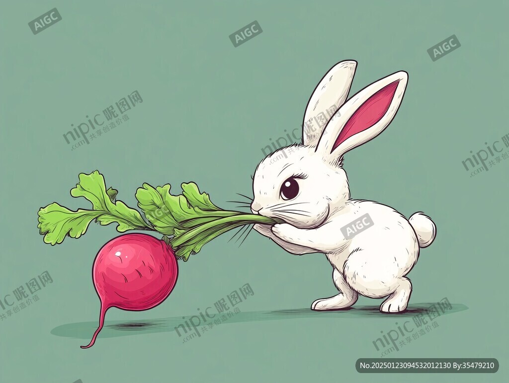 手繪卡通蘿卜
