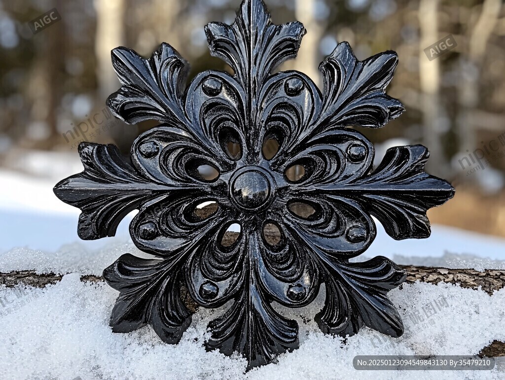 雪花雕塑