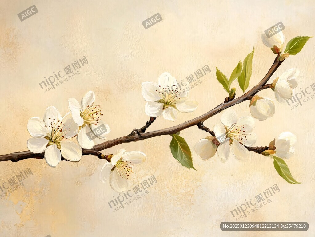 杏花暖色背景