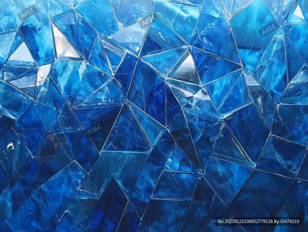 酷炫藍水晶立體背景