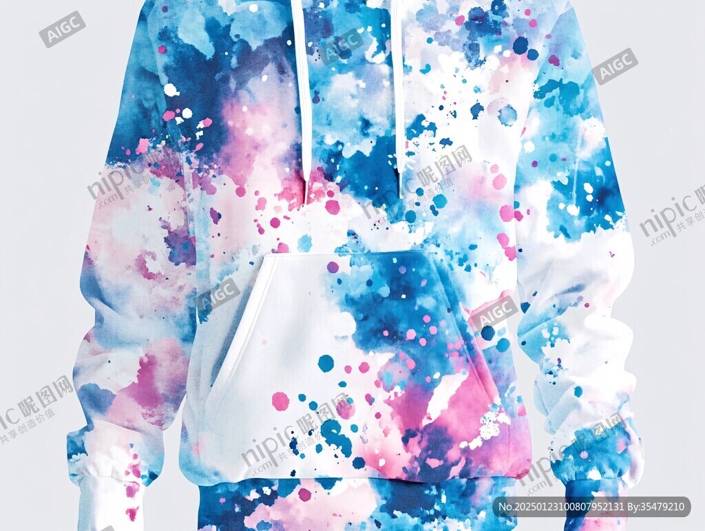 水彩服裝印染圖