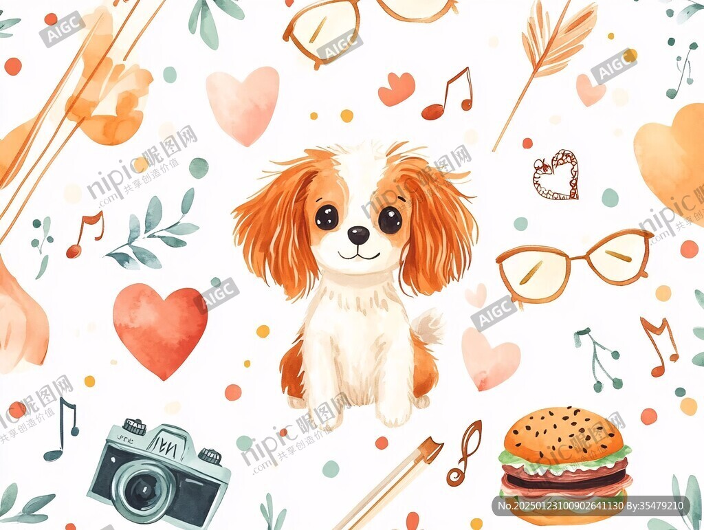 寵物狗插畫