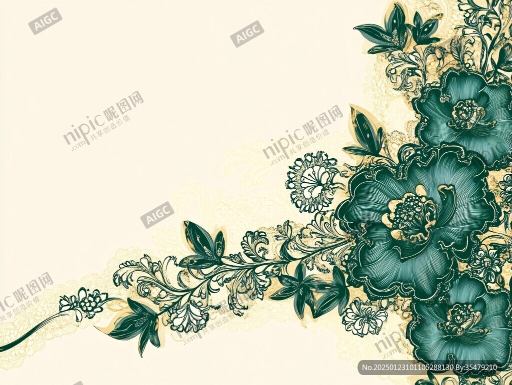現(xiàn)代牡丹手繪花紋