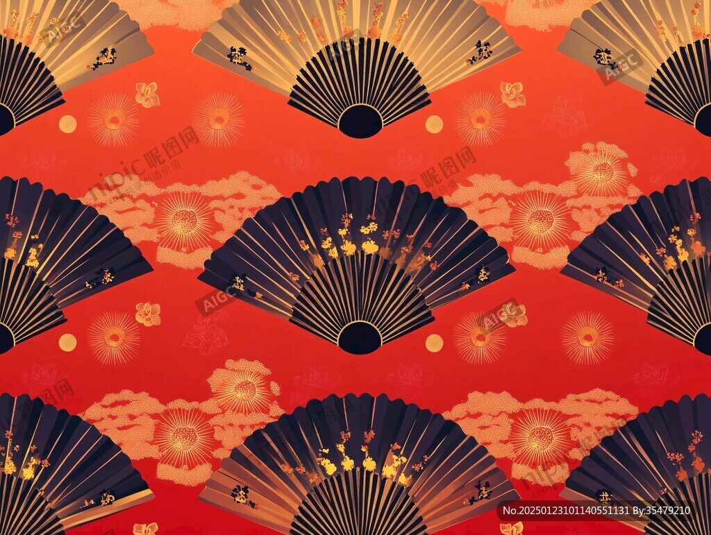 日本扇素材