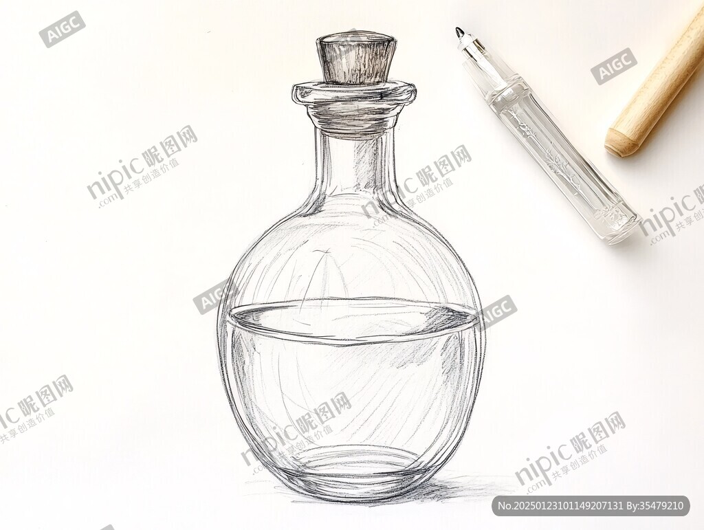 插畫玻璃瓶