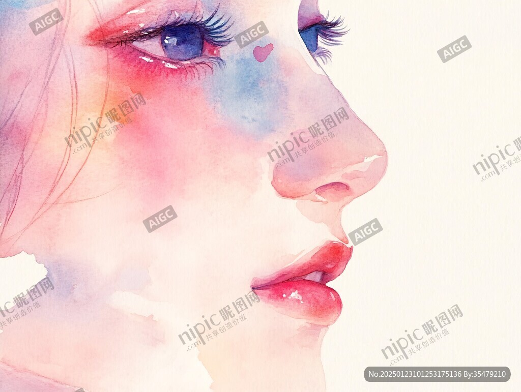 水彩唯美人物