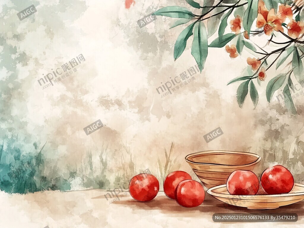 冰糖小番茄插畫