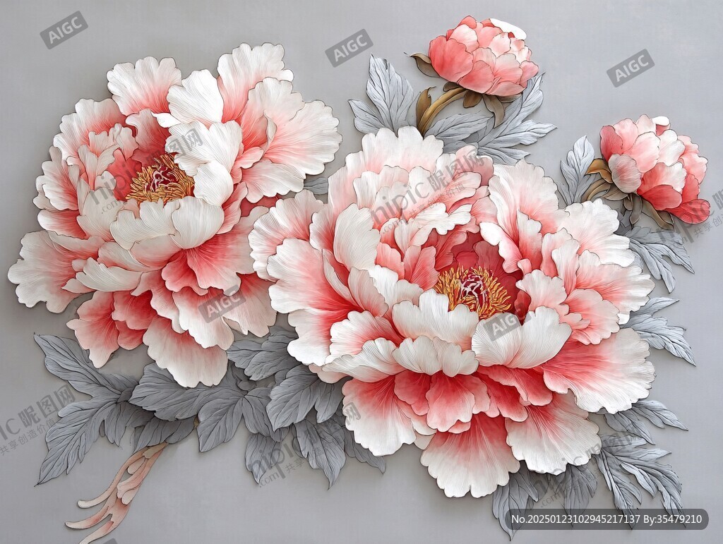 立體牡丹花