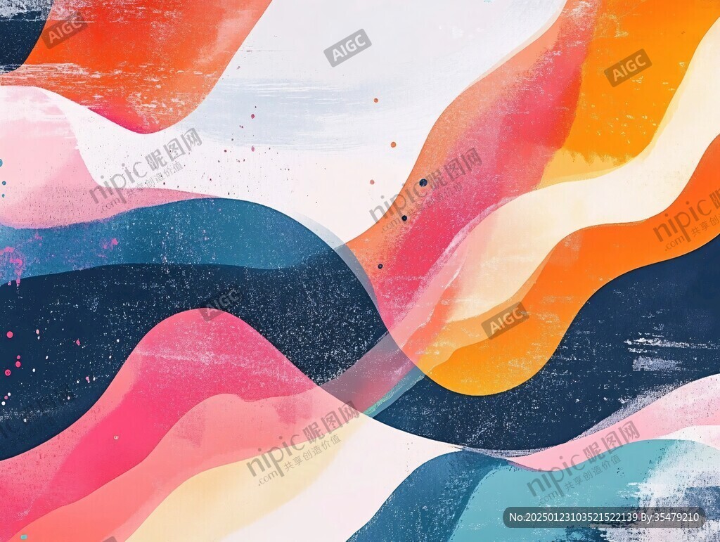 極簡風(fēng)格流彩畫