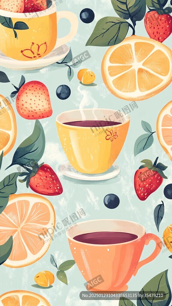 果茶插畫