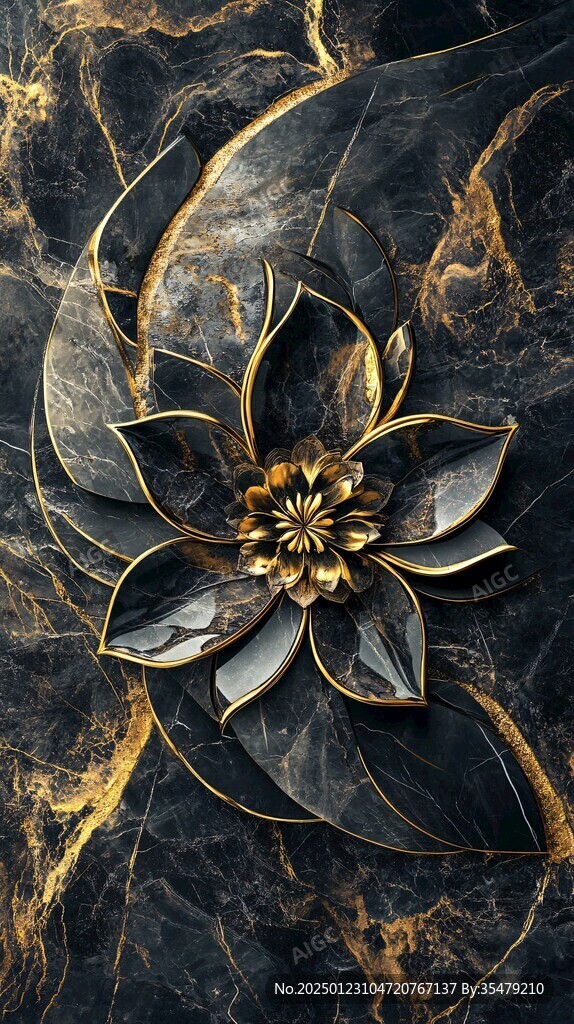 金色荷花壁紙