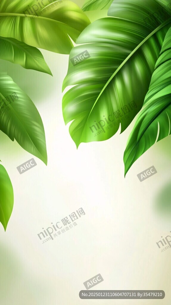 熱帶蒲葵葉簡(jiǎn)約背景
