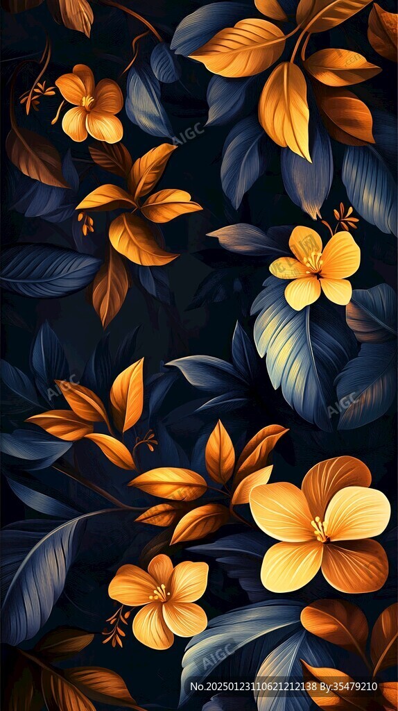 高清簡(jiǎn)約黑金花