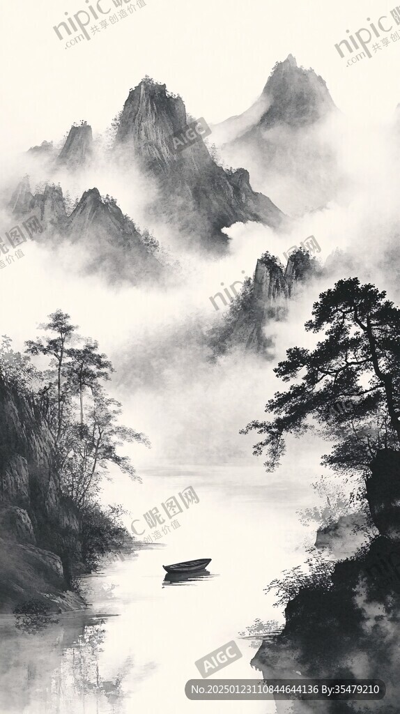 壁紙水墨山水