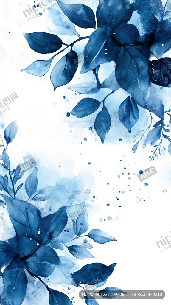 藍色夢幻水彩