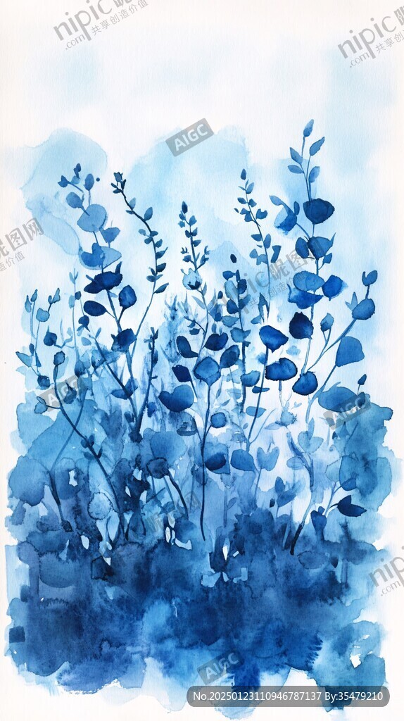 水草插畫