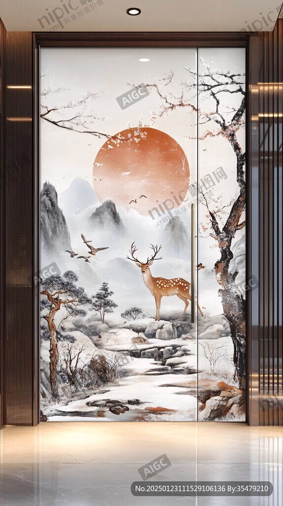 藝術玻璃山水畫