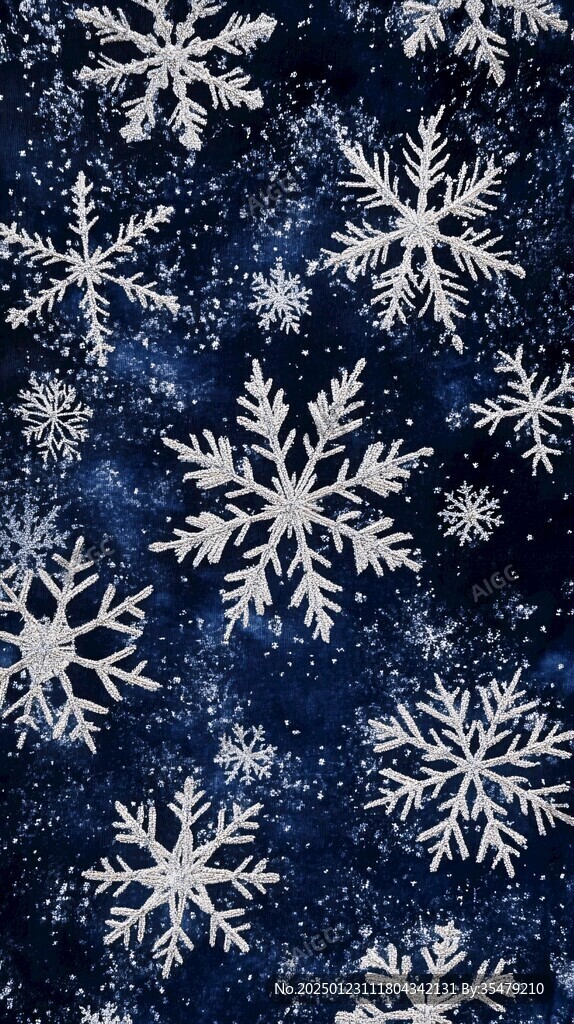 雪花印花圖