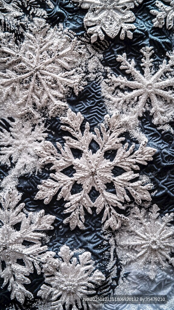 雪花印染圖
