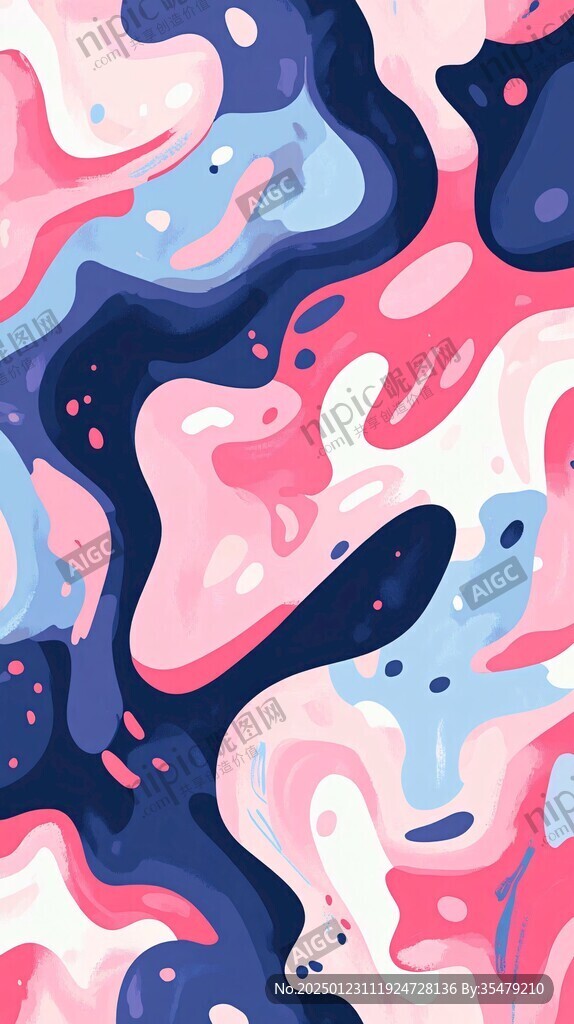 流體元素插畫