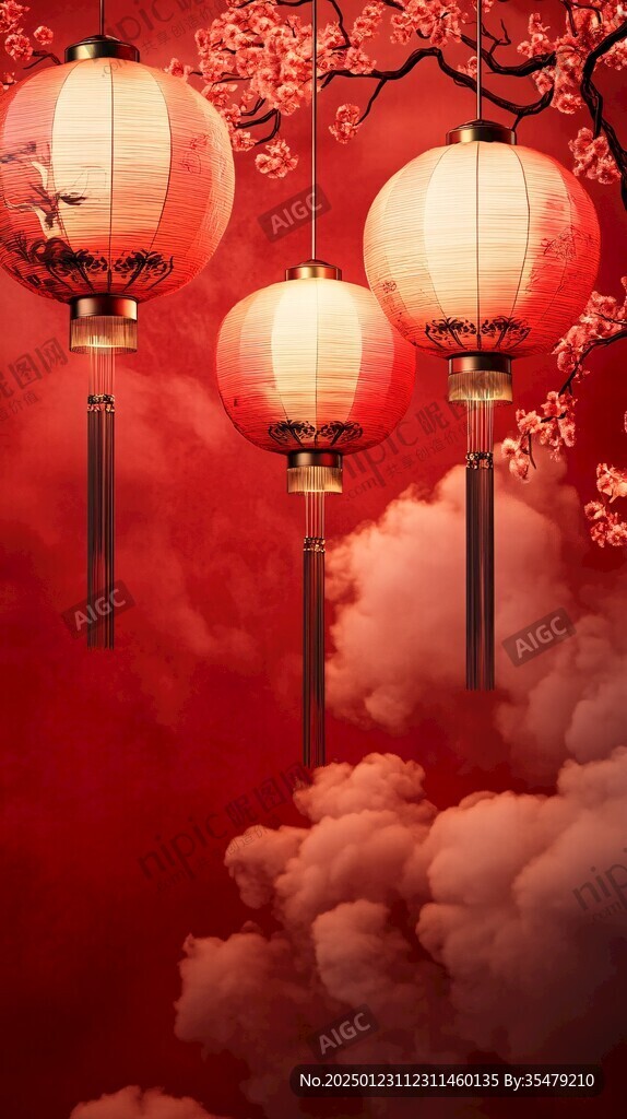 古典意境紅燈籠