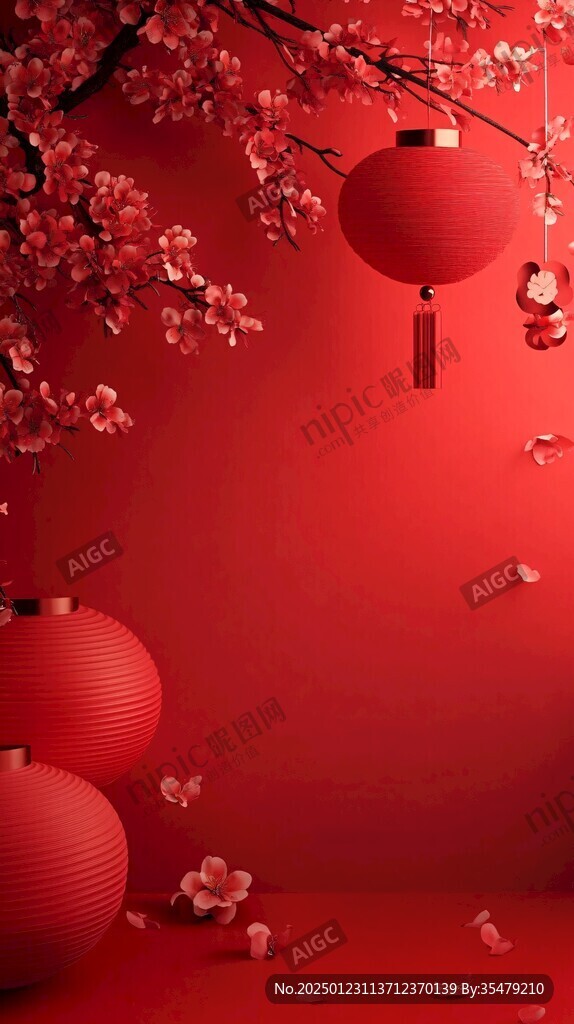 元宵紅色喜慶背景