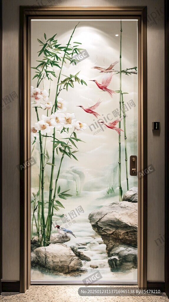 酒店花鳥(niǎo)背景