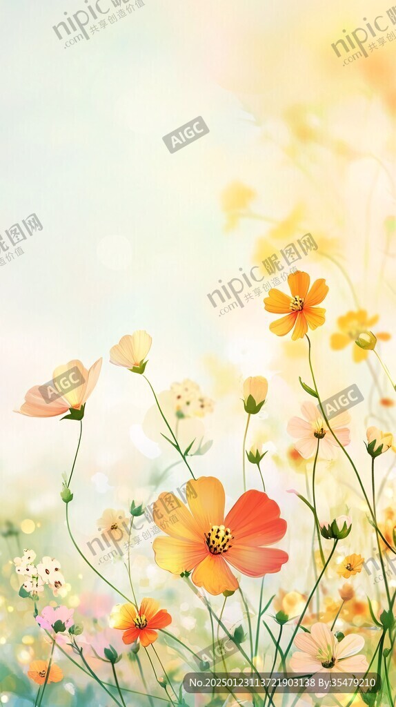 格桑花插畫
