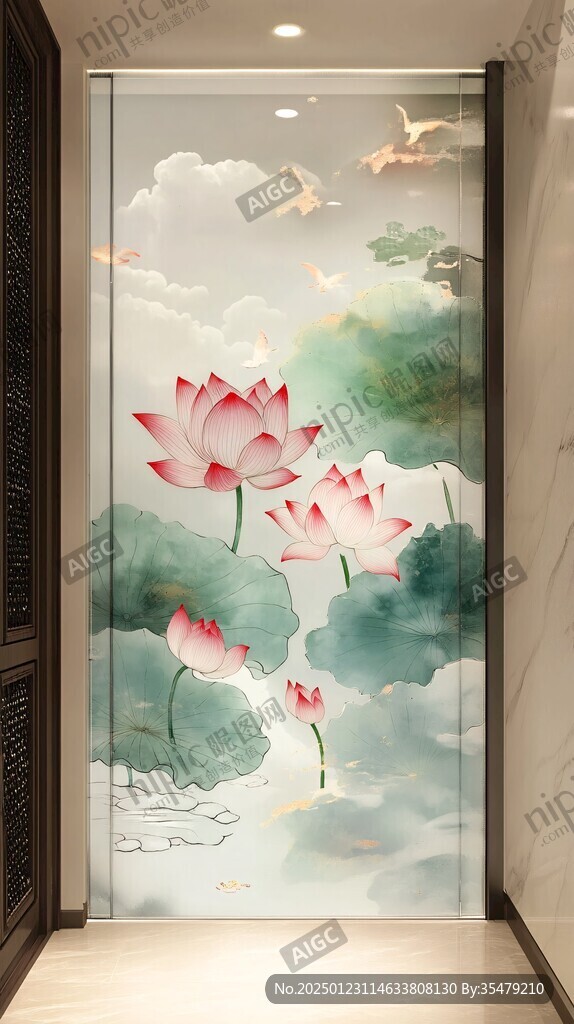 荷花吸頂軟膜