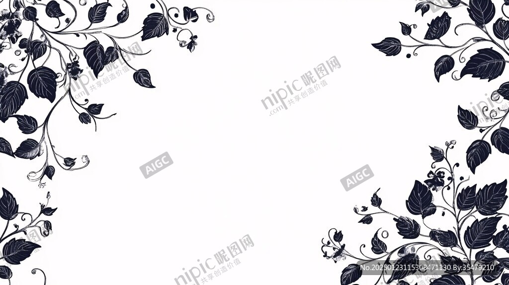 樹藤黑白背景