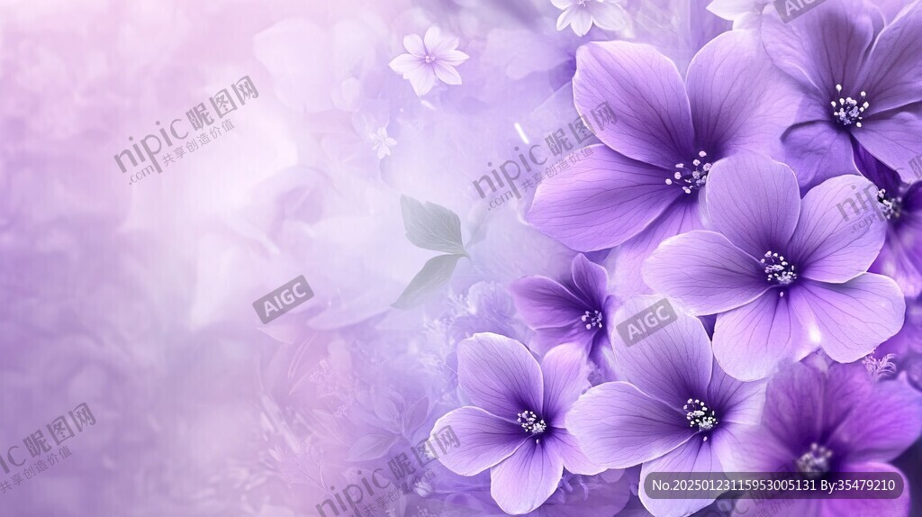 紫色高清花背景