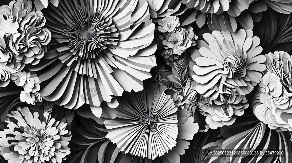 3d立體花壁紙