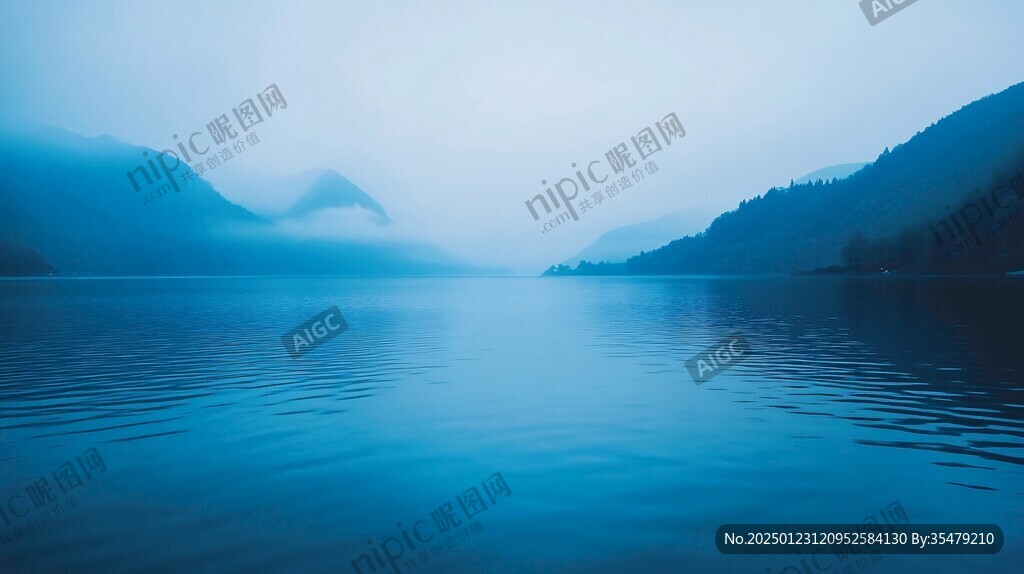 藍調山水風景