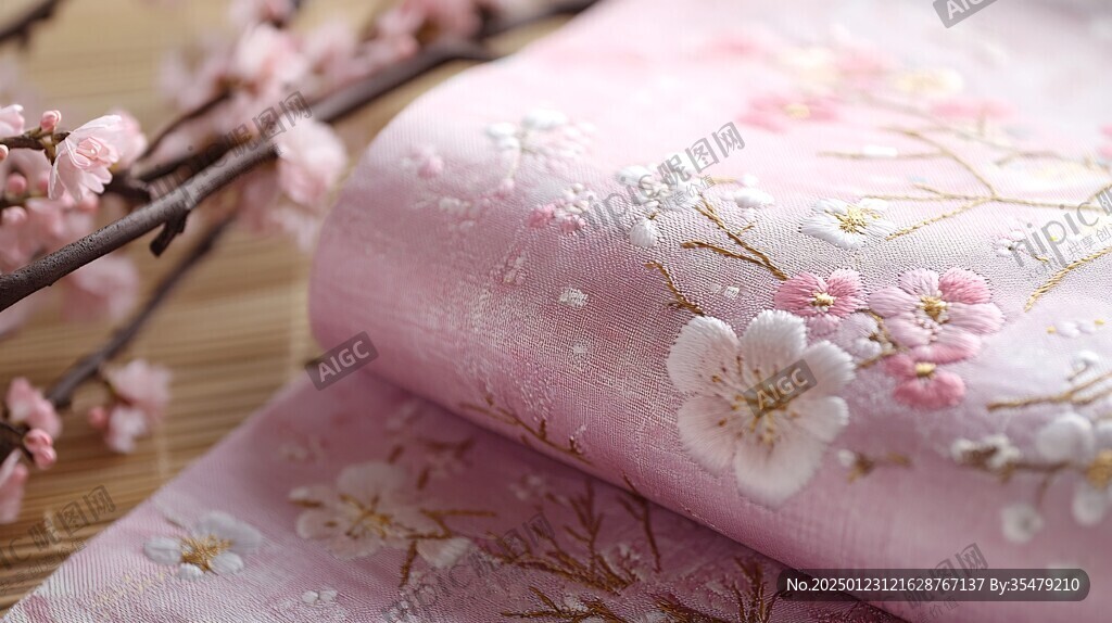 刺繡桃花