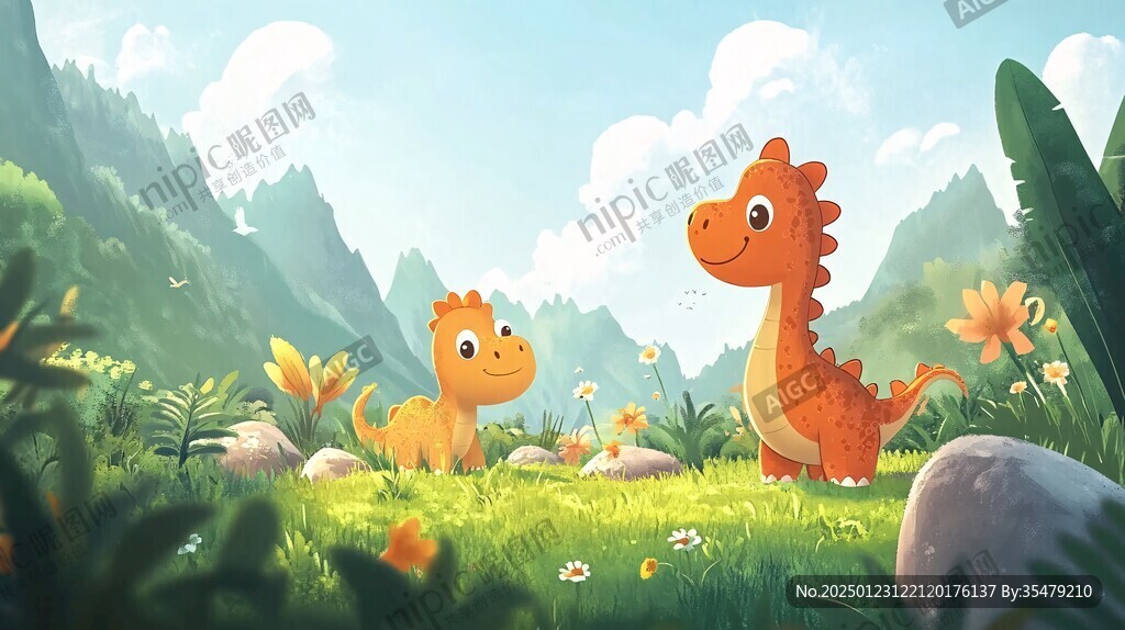 恐龍戶外插畫(huà)
