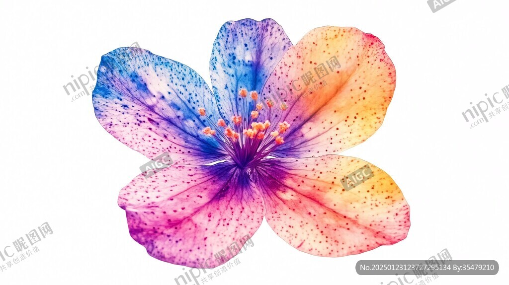 炫彩綻放水晶花朵