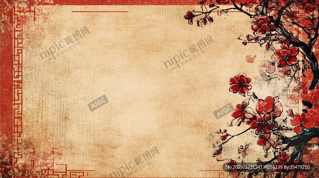 古風(fēng)古典復(fù)古梅花背景