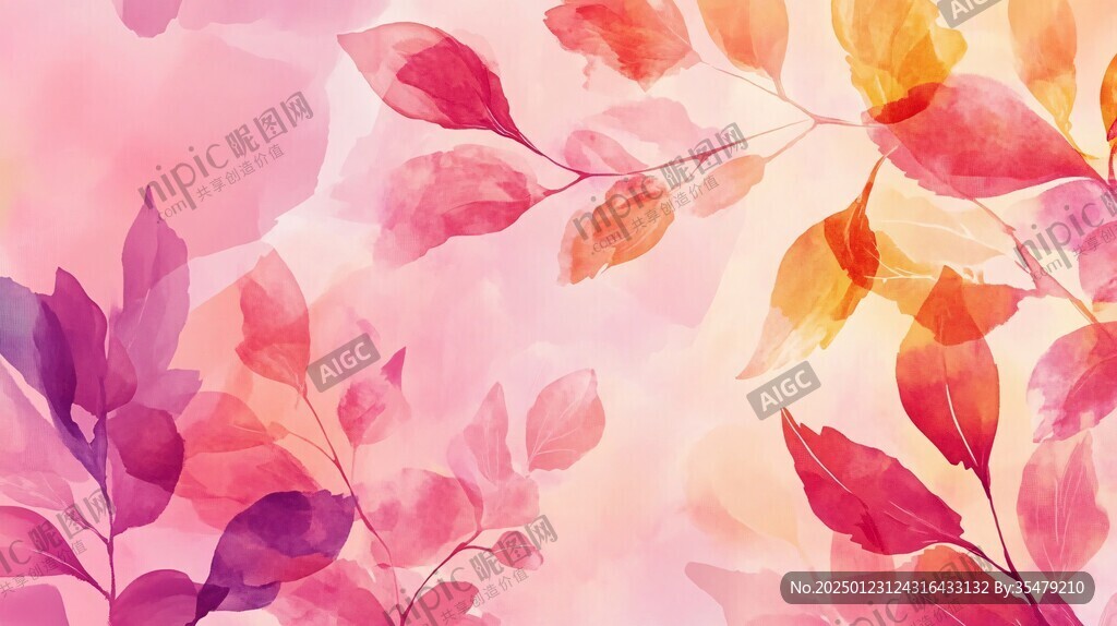 紫紅樹葉叢背景