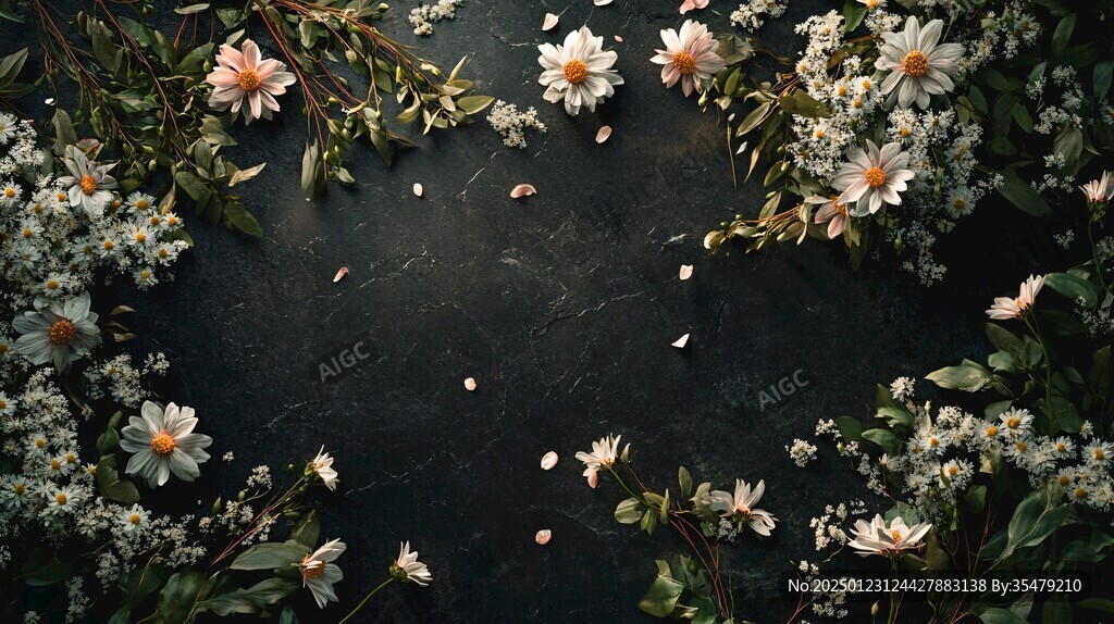 暗色花架