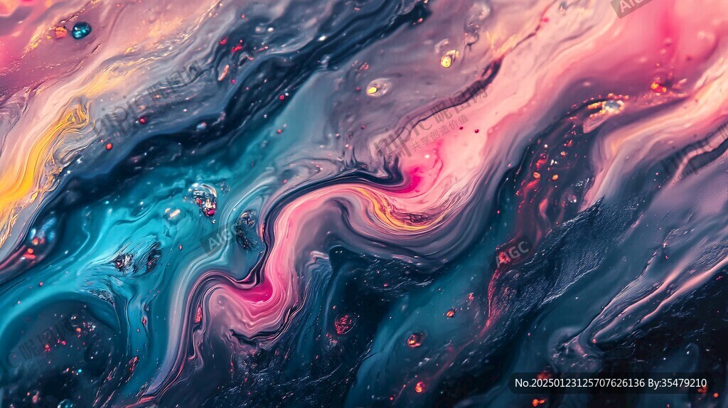 炫麗的夢幻流體畫