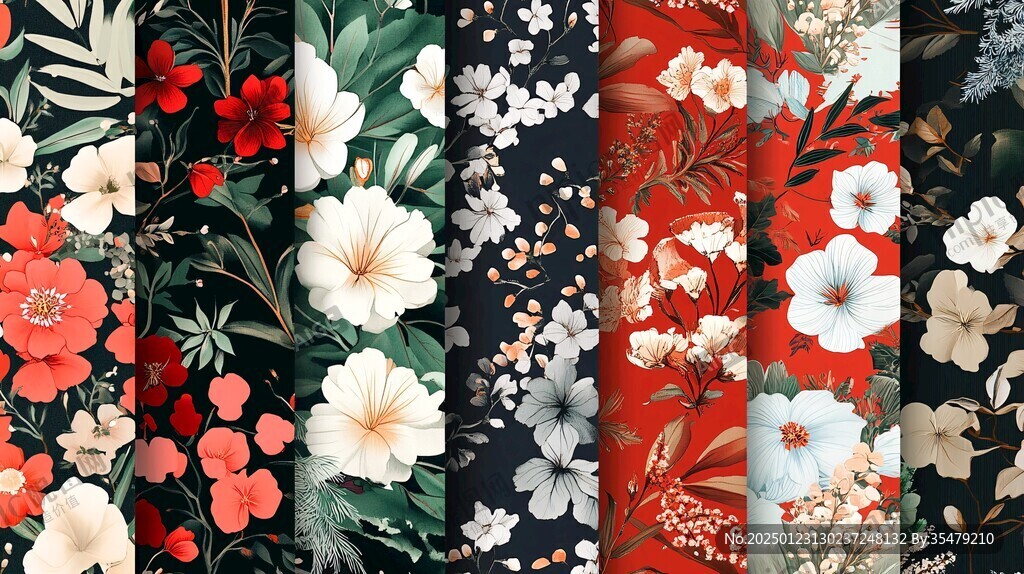 服裝數碼印花花卉素材